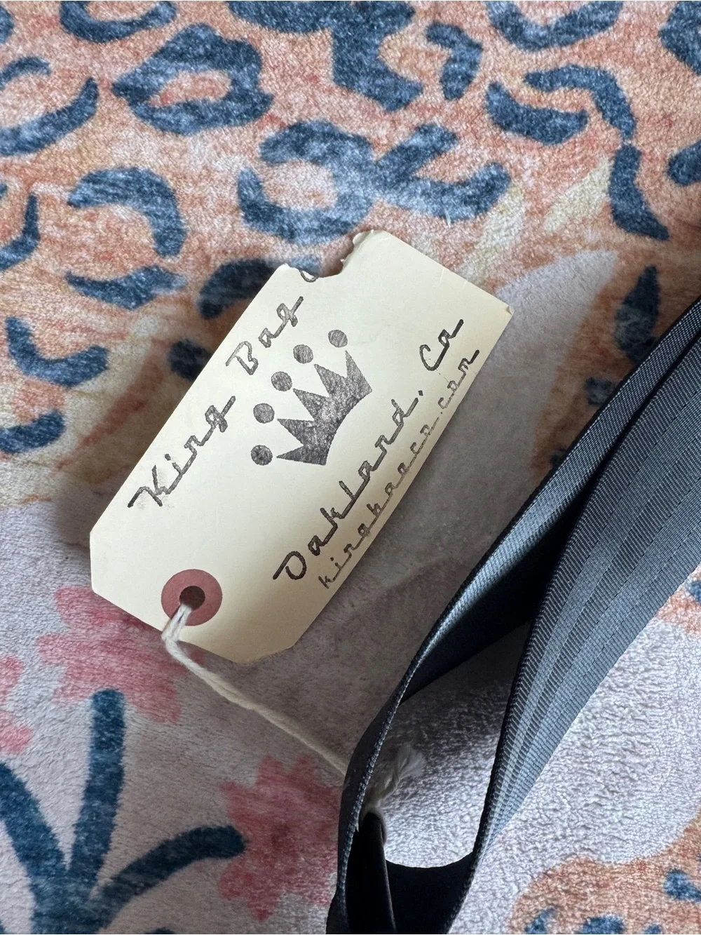 Vintage-Inspired Blue & Red Crossbody Bag